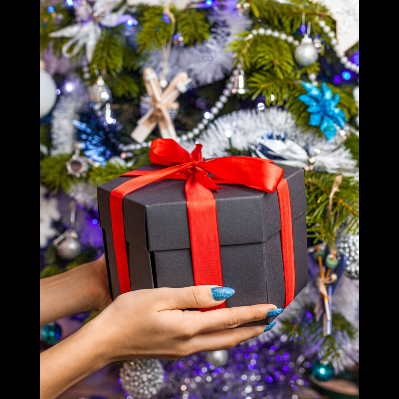 ROZKŁADANE PUDEŁKO NIESPODZIANKA - DUŻY CZARNY EXPLODING BOX