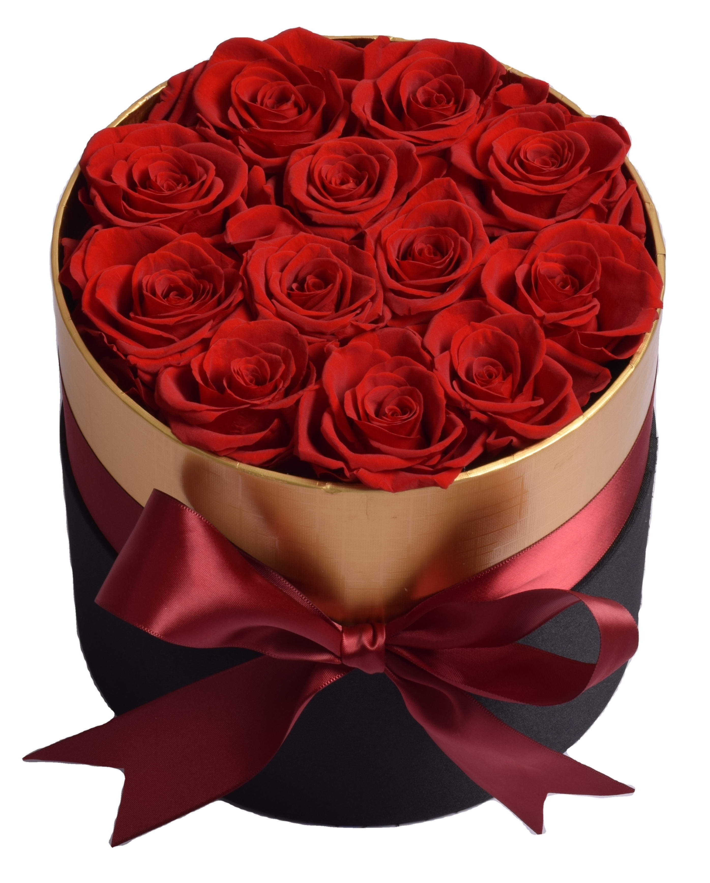 FLOWER BOX Z 12 PRAWDZIWYCH RÓŻ