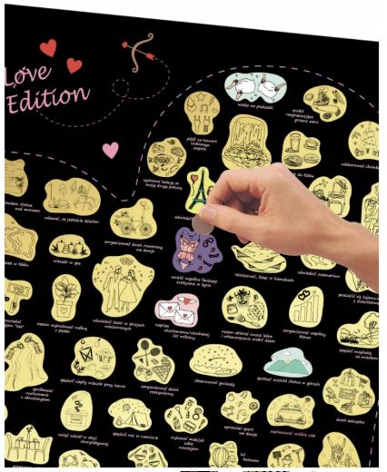 100 POMYSŁÓW - MAPA ZDRAPKA DLA DWOJGA - LOVE EDITION