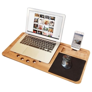 Bambusowa Podstawka pod Laptopa na Kolana - Mobilne Biurko