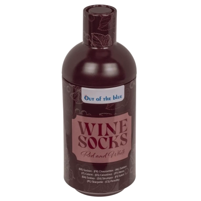 Zestaw Dwóch Par Skarpetek z Motywem Wina w Butelce