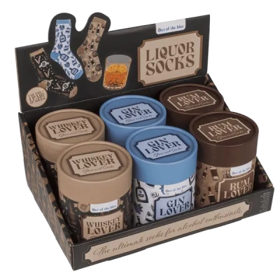 Zestaw Prezentowy - Szklanka i Skarpetki z Motywem Alkoholu - RUM