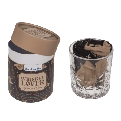 Zestaw Prezentowy - Szklanka i Skarpetki z Motywem Alkoholu - WHISKEY