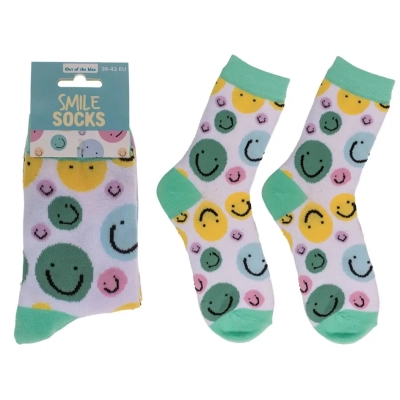 Wesołe Skarpetki z Uśmiechem - Kolorowe Uśmiechnięte Buźki - rozmiar 36-42