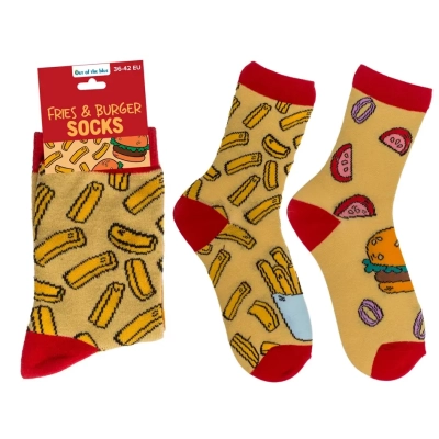 Skarpetki FAST FOOD Frytki i Burger - rozmiar 36-42