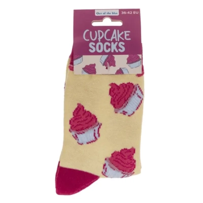 Skarpetki Babeczki - Słodki Wzór Muffinek dla Kucharki Gospodyni - rozmiar 36-42