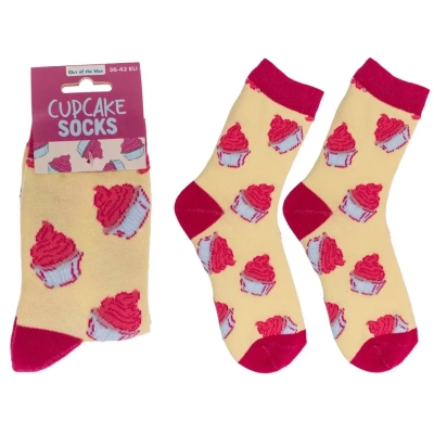 Skarpetki Babeczki - Słodki Wzór Muffinek dla Kucharki Gospodyni - rozmiar 36-42