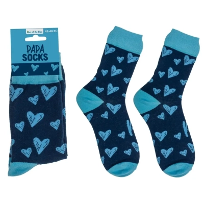 Skarpetki Papa - Serduszka dla Najlepszego Taty na Dzień Ojca - rozmiar 42-46