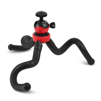Czarny Statyw Uchwyt na Telefon - Ośmiornica 30cm