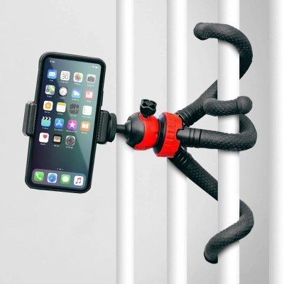 Czarny Statyw Uchwyt na Telefon - Ośmiornica 30cm