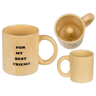 Śmieszny Kubek „For My Best Friend” z Niespodzianką w Środku - Idealny na Babski Wieczór