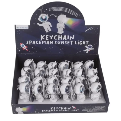 Brelok Astronauta z Efektem Zachodu Słońca - Kosmiczna Mini Lampa