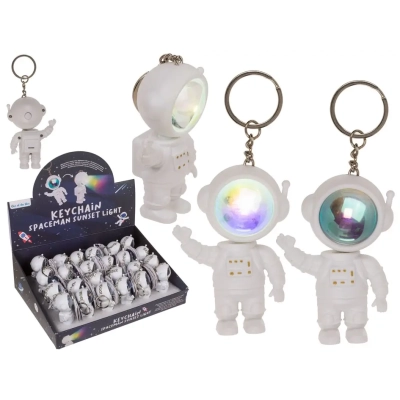 Brelok Astronauta z Efektem Zachodu Słońca - Kosmiczna Mini Lampa