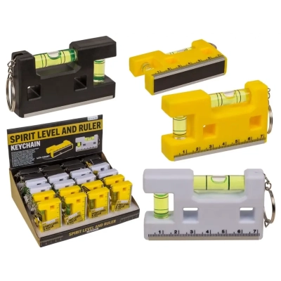 Brelok Narzędziowy z Poziomicą, Linijką i Magnesem dla Majsterkowicza