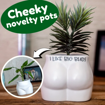 Śmieszna Doniczka do Roślin z napisem „I Like Big Buds”