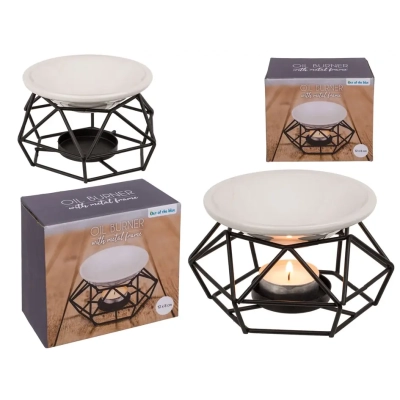 Kominek do Olejków Zapachowych z Metalową Podstawą - Aromaterapia