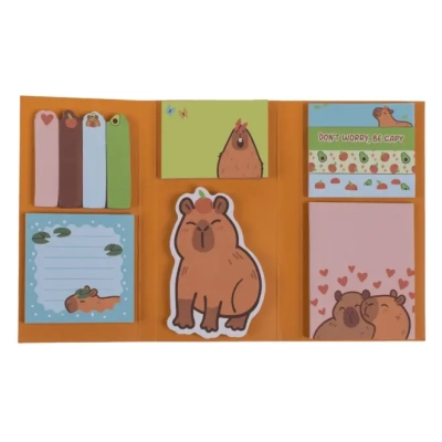 Karteczki Samoprzylepne KAPIBARA - Prezent dla Uczniów i Studentów