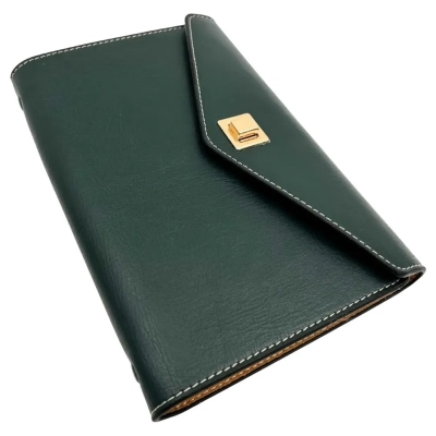 Elegancki Zestaw Upominkowy - Skórzany Notes z Długopisem w Pudełku Prezentowym