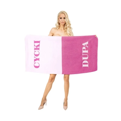 Ręcznik Kąpielowy CYCKI DUPA - Śmieszny Prezent dla Kobiety