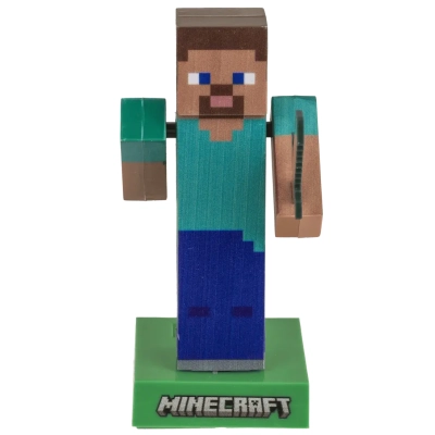 Figurka Solarna Steve z Gry Minecraft - Prezent dla Chłopca na Biurko