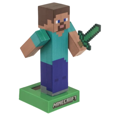 Figurka Solarna Steve z Gry Minecraft - Prezent dla Chłopca na Biurko