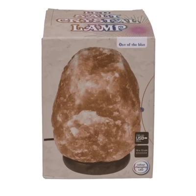 Lampa Solna LED z Kolorowym Podświetleniem - Naturalny Kryształ Solny