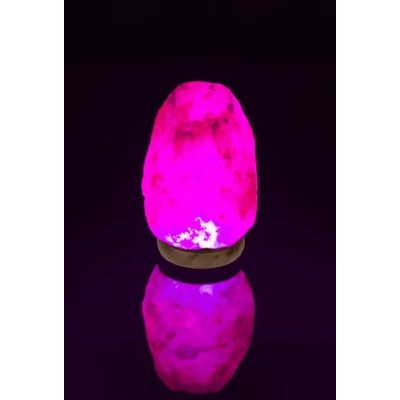 Lampa Solna LED z Kolorowym Podświetleniem - Naturalny Kryształ Solny