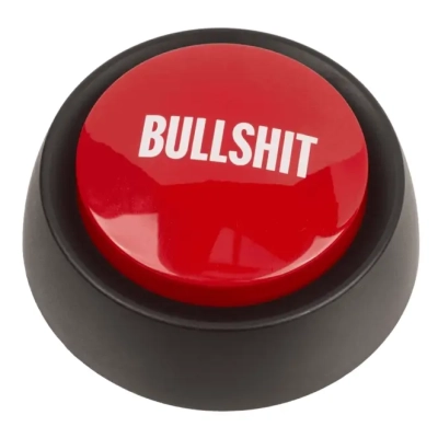 Bullshit Button - Śmieszny Czerwony Przycisk Guzik z Dźwiękiem