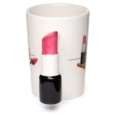 Kubek Szminka Pomadka - Prezent dla Makijażystki Kosmetyczki - 350 ml