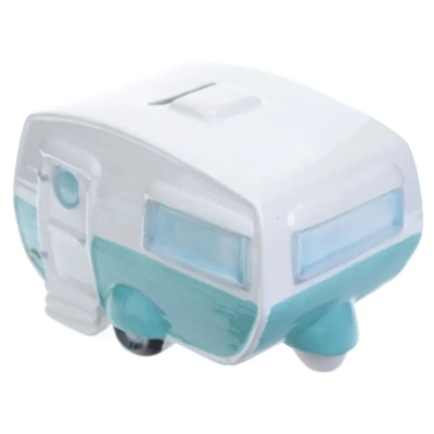 Ceramiczna Skarbonka Przyczepa Kempingowa - Prezent dla Podróżnika