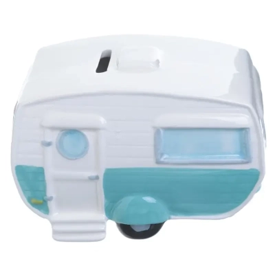 Ceramiczna Skarbonka Przyczepa Kempingowa - Prezent dla Podróżnika