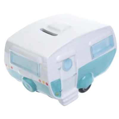 Ceramiczna Skarbonka Przyczepa Kempingowa - Prezent dla Podróżnika