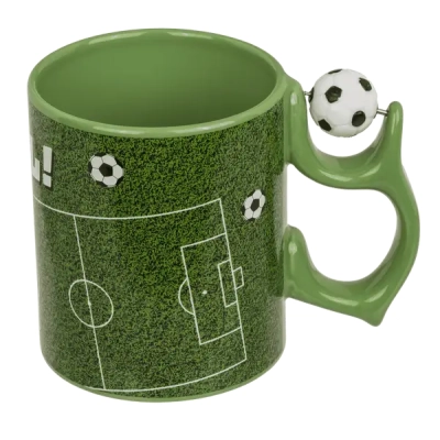 Kubek Piłkarski Gol z Obrotową Piłką Nożną - Gadżet Sensoryczny dla Kibica