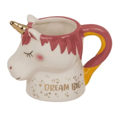 Kubek Jednorożec 375 ml z napisem „Dream Big” - Prezent dla Dziewczynki