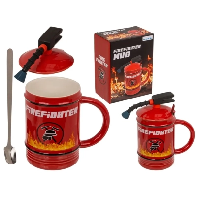 Kubek Strażaka z Pokrywką 450 ml - Straż Pożarna