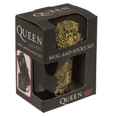 Zestaw Prezentowy QUEEN: Kubek + Skarpety dla Fana Rocka