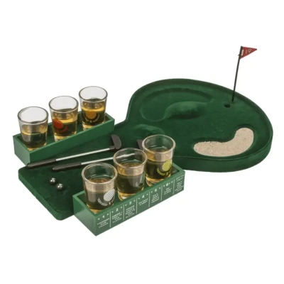 Gra Imprezowa MINI GOLF - Kieliszki + Piłeczki + Kije Golfowe