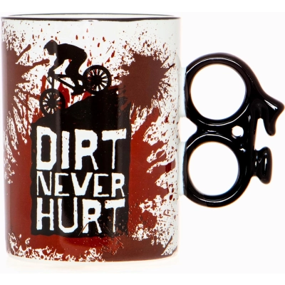 Duży Kubek Rowerowy "Dirt Never Hurt" - Prezent dla Kolarza 530 ml