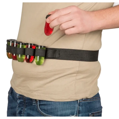 Pas na Shoty z 8 Buteleczkami - Zabawny Dodatek na Imprezę