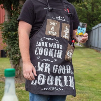 Fartuch Kucharza - Mr Good Lookin’ - Prezent dla Grill Mastera