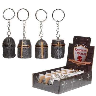 Metalowy Brelok - Średniowieczny Hełm Rycerski