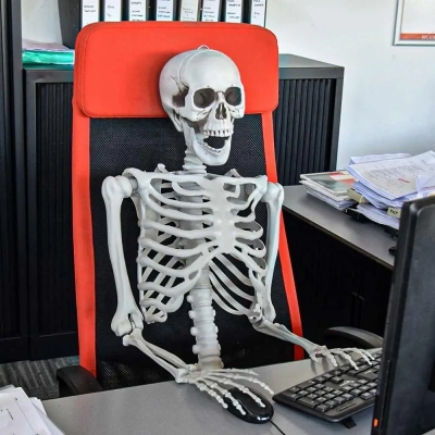 Realistyczny Duży Szkielet 170 cm - Mroczna Dekoracja na Halloween