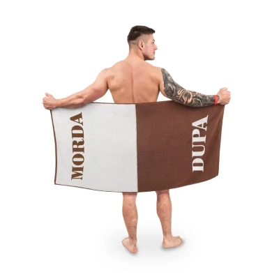 Ręcznik Kąpielowy MORDA DUPA - Śmieszny Prezent dla Faceta