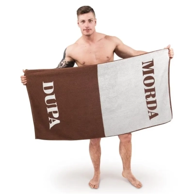 Ręcznik Kąpielowy MORDA DUPA - Śmieszny Prezent dla Faceta