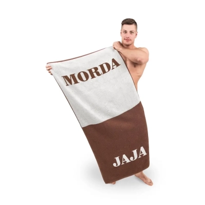 Ręcznik Kąpielowy MORDA JAJA - Zabawny Prezent dla Chłopaka