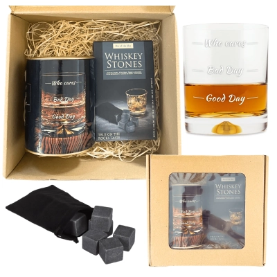 Zestaw dla Niego - Szklanka do Whisky i Kostki