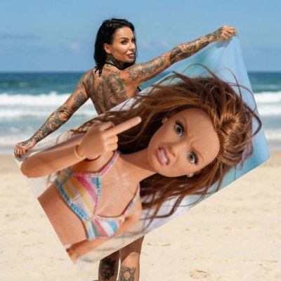 Ręcznik Kąpielowy Barbie Mood - Śmieszny Prezent dla Przyjaciółki