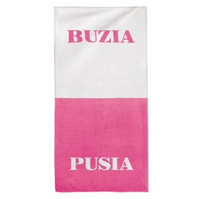 Ręcznik Kąpielowy BUZIA PUSIA - Śmieszny Prezent dla Dziewczyny