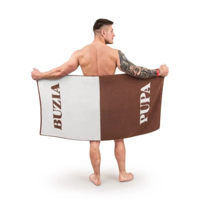 Ręcznik Kąpielowy BUZIA PUPA - Śmieszny Prezent dla Chłopaka