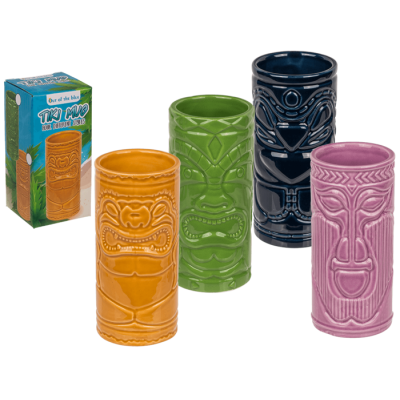 Ceramiczny Kubek TIKI do Drinków - CZARNY